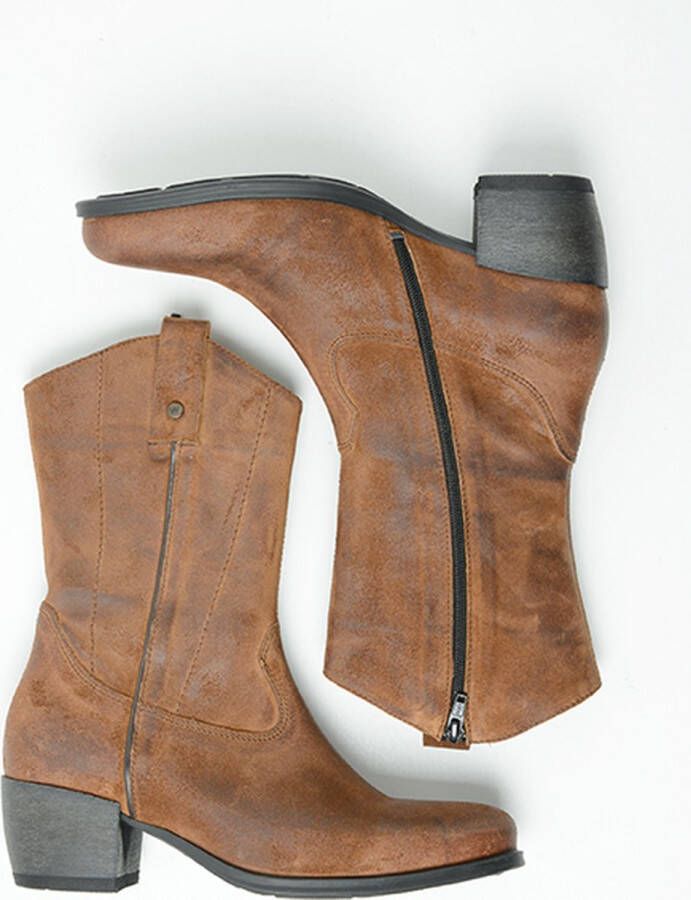 Wolky Laarzen Caprock cognac suede