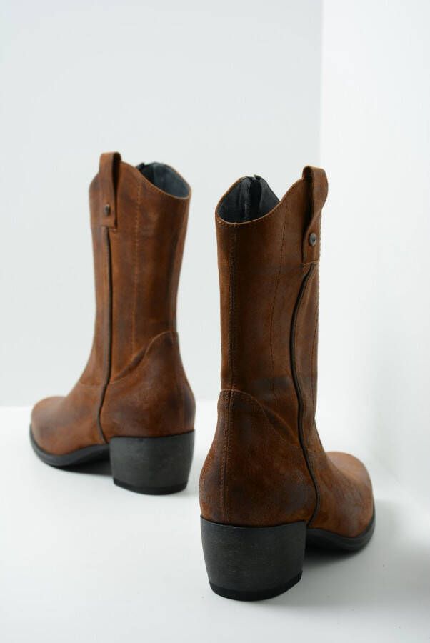 Wolky Laarzen Caprock cognac suede