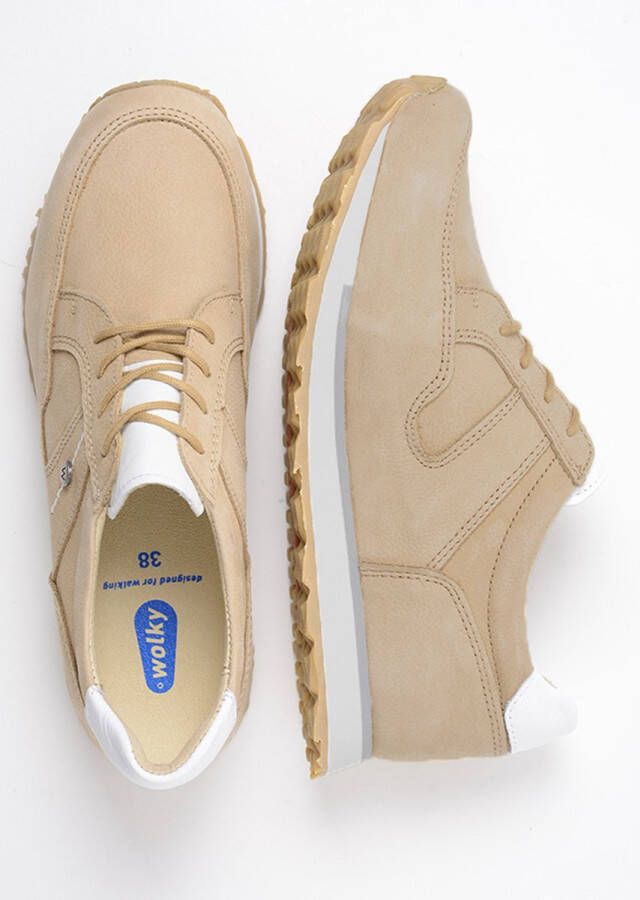 Wolky Lage veterschoenen e-Walk beige nubuck