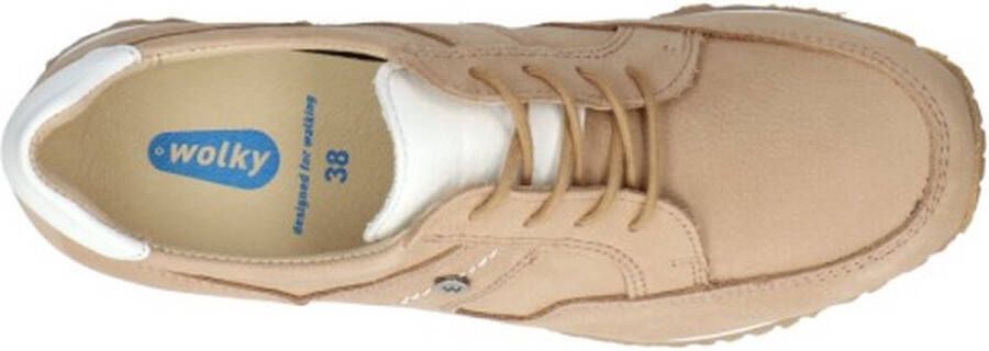 Wolky Lage veterschoenen e-Walk beige nubuck