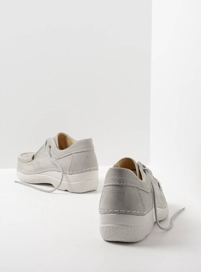 Wolky Lage veterschoenen Seamy Shoe lichtgrijs nubuck