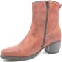 Wolky LUBBOCK Brushed 0287845 434 Roodbruine stoere dames westernboot met rits en uitneembaar voetbed - Thumbnail 2