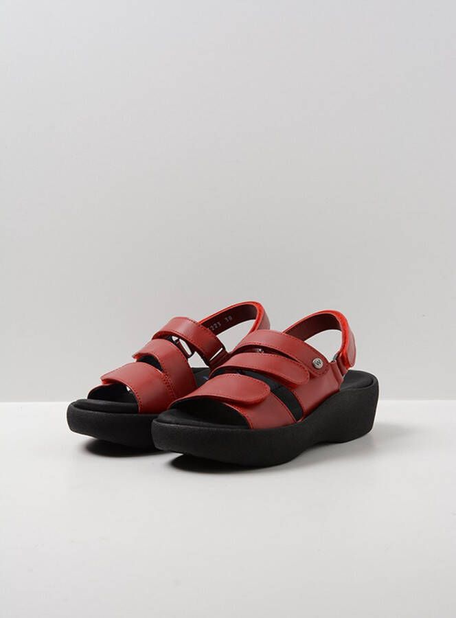 Wolky Sandalen Avalon rood leer