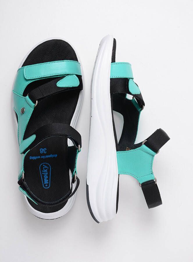 Wolky Sandalen Cirro turquoise leer