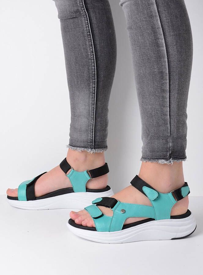 Wolky Sandalen Cirro turquoise leer