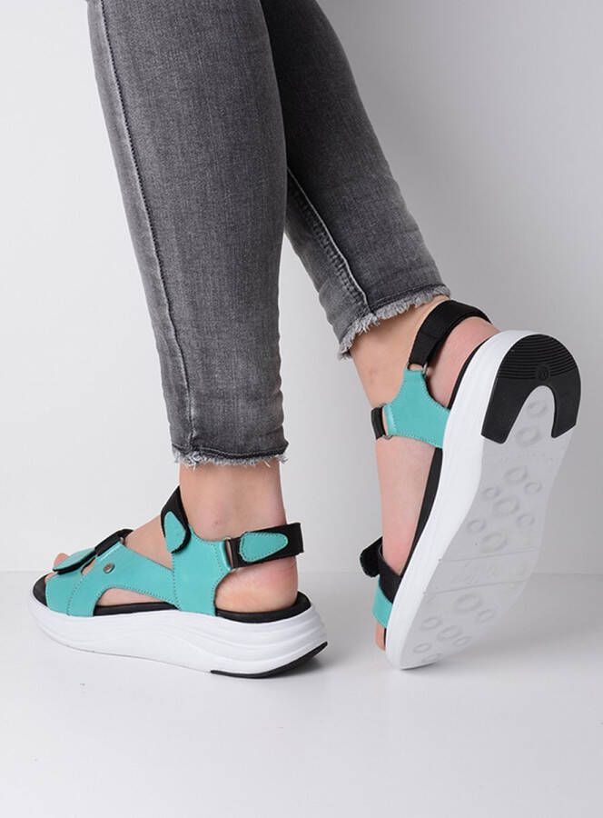 Wolky Sandalen Cirro turquoise leer