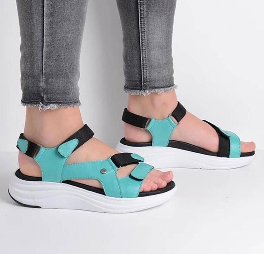 Wolky Sandalen Cirro turquoise leer