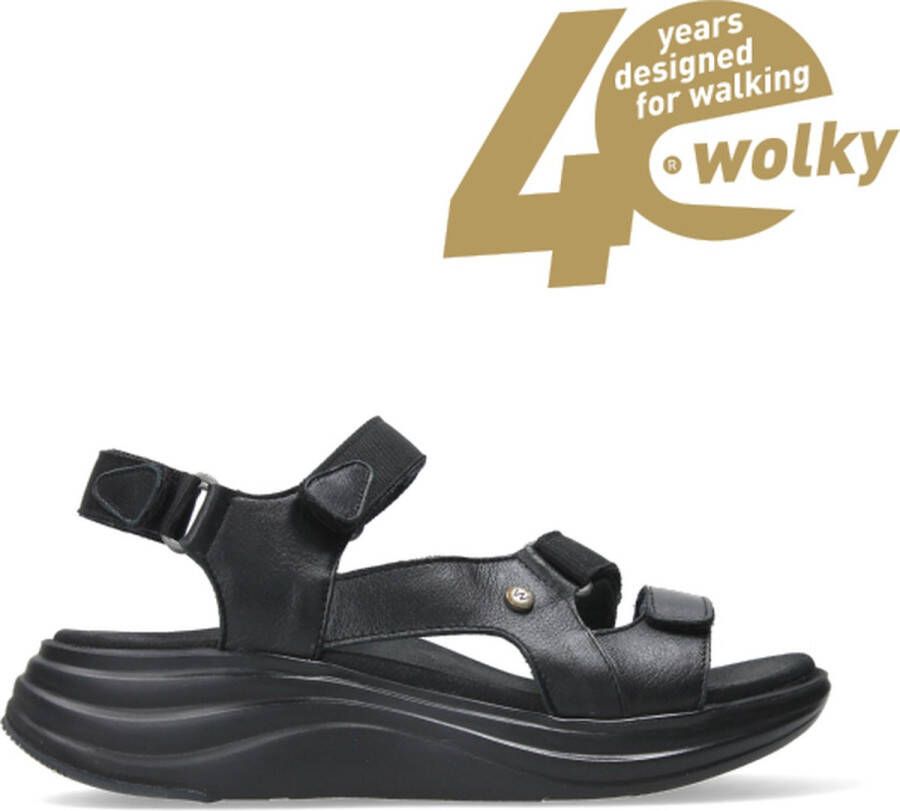 Wolky Sandalen Cirro zwart leer