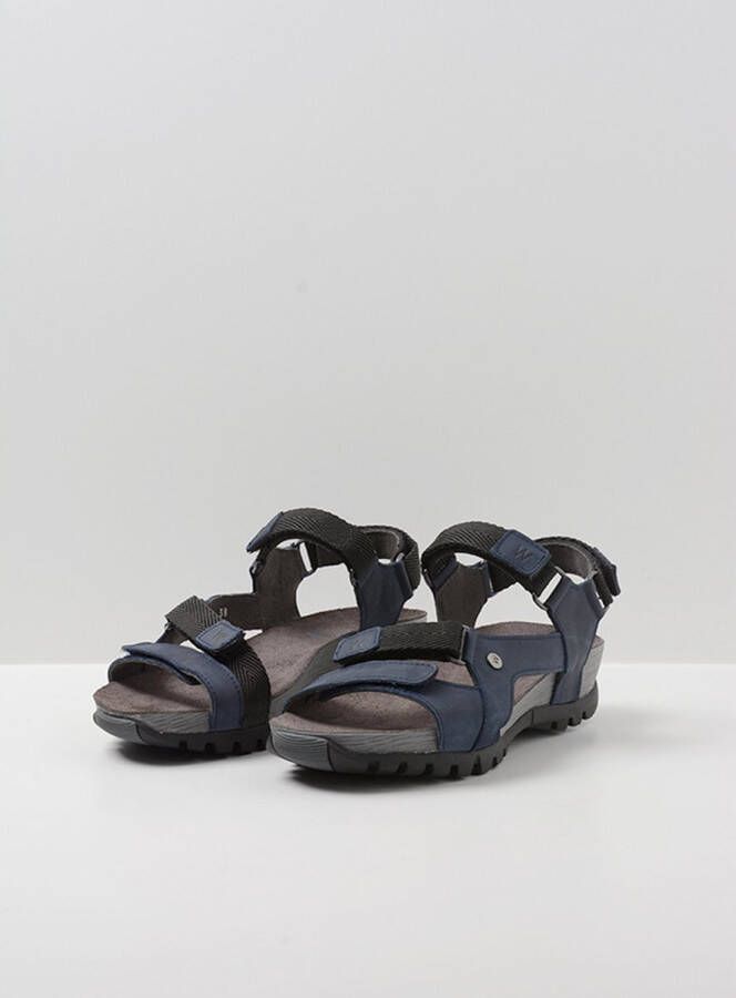 Wolky Sandalen Cradle blauw leer