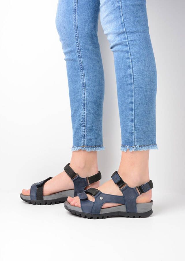 Wolky Sandalen Cradle blauw leer