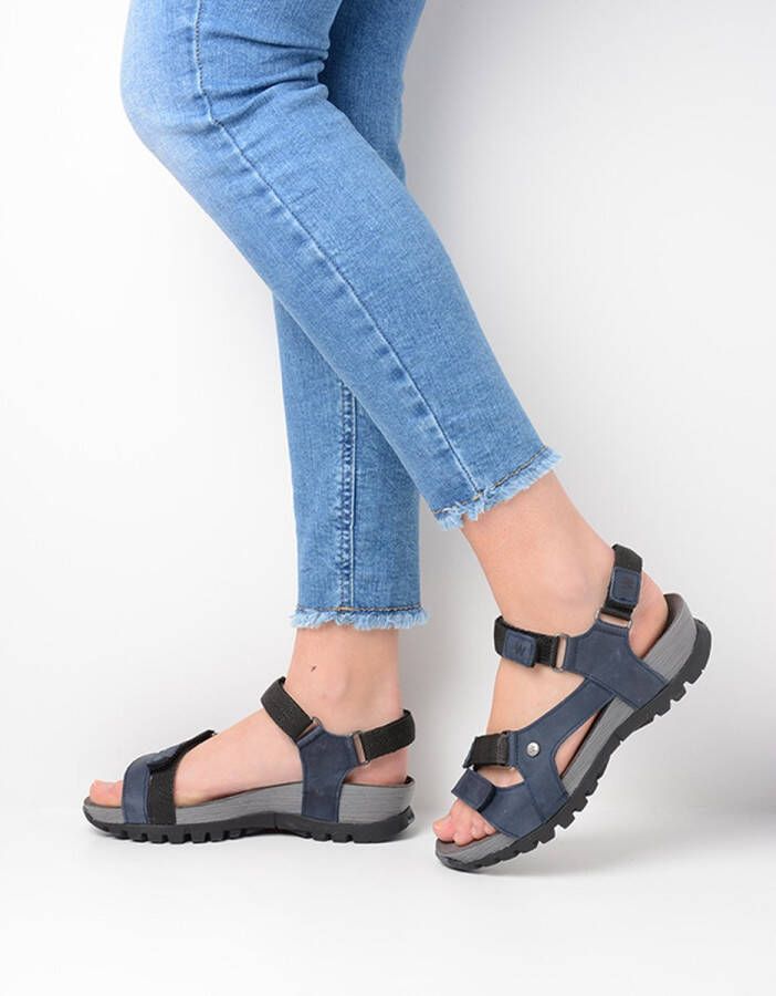 Wolky Sandalen Cradle blauw leer