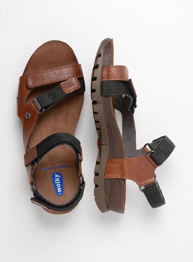 Wolky Sandalen Cradle cognac leer