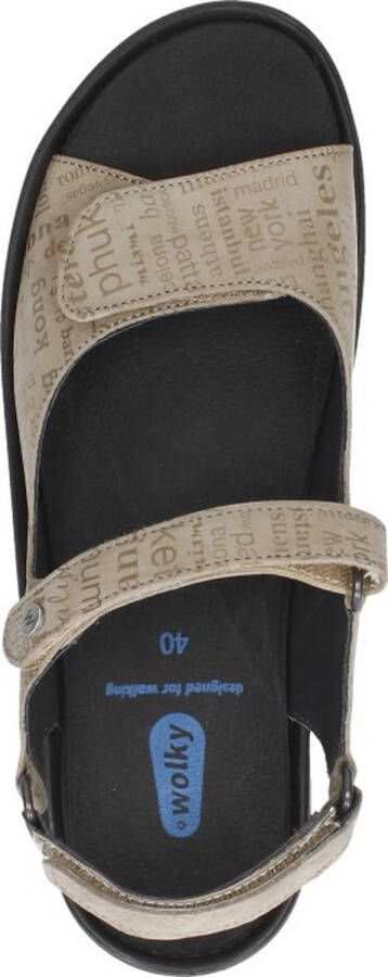 Wolky Sandalen Delft taupe letter nubuck