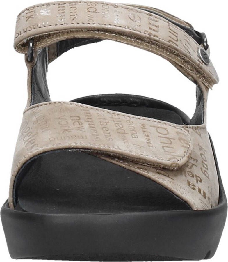 Wolky Sandalen Delft taupe letter nubuck