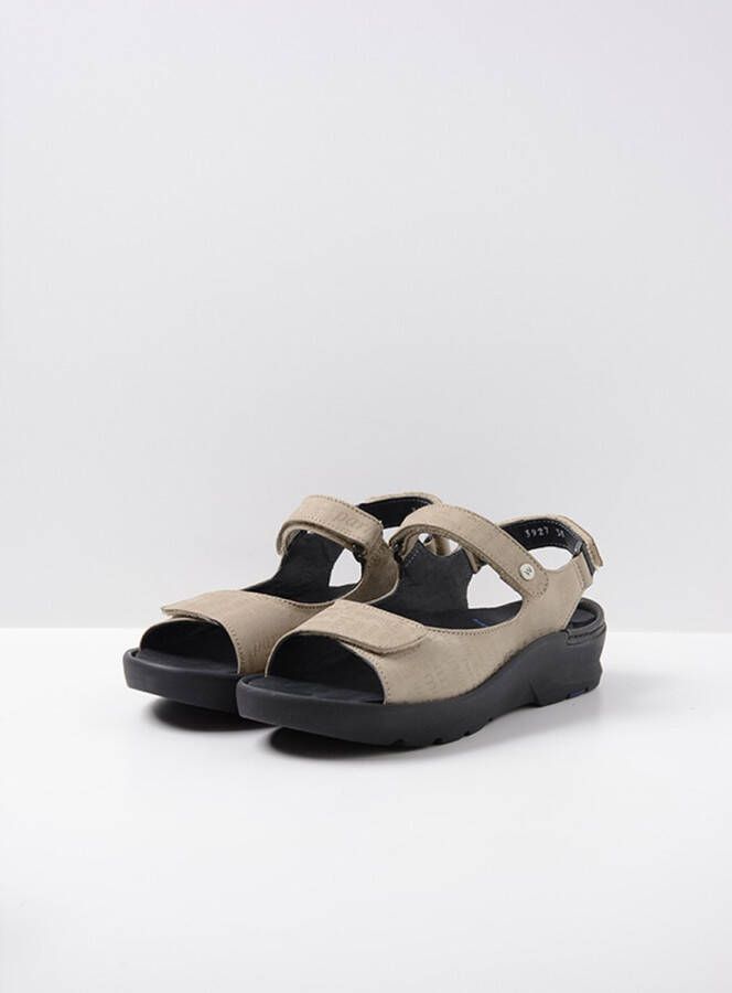 Wolky Sandalen Delft taupe letter nubuck