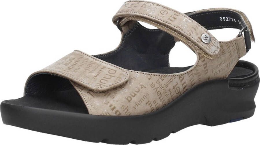 Wolky Sandalen Delft taupe letter nubuck