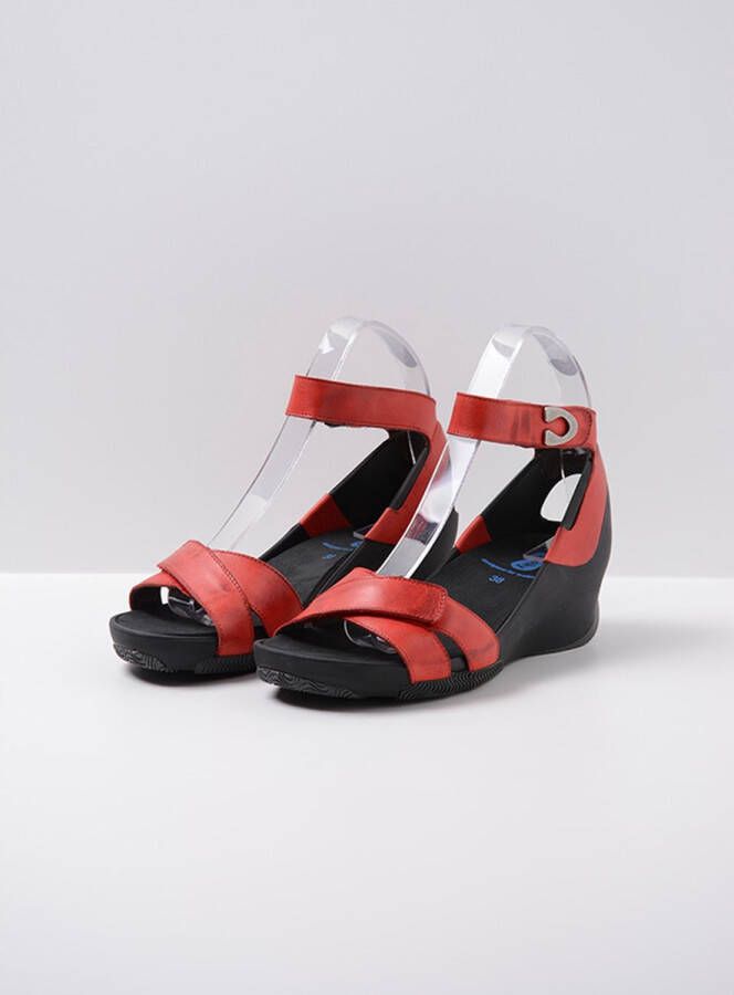 Wolky Sandalen Era rood leer