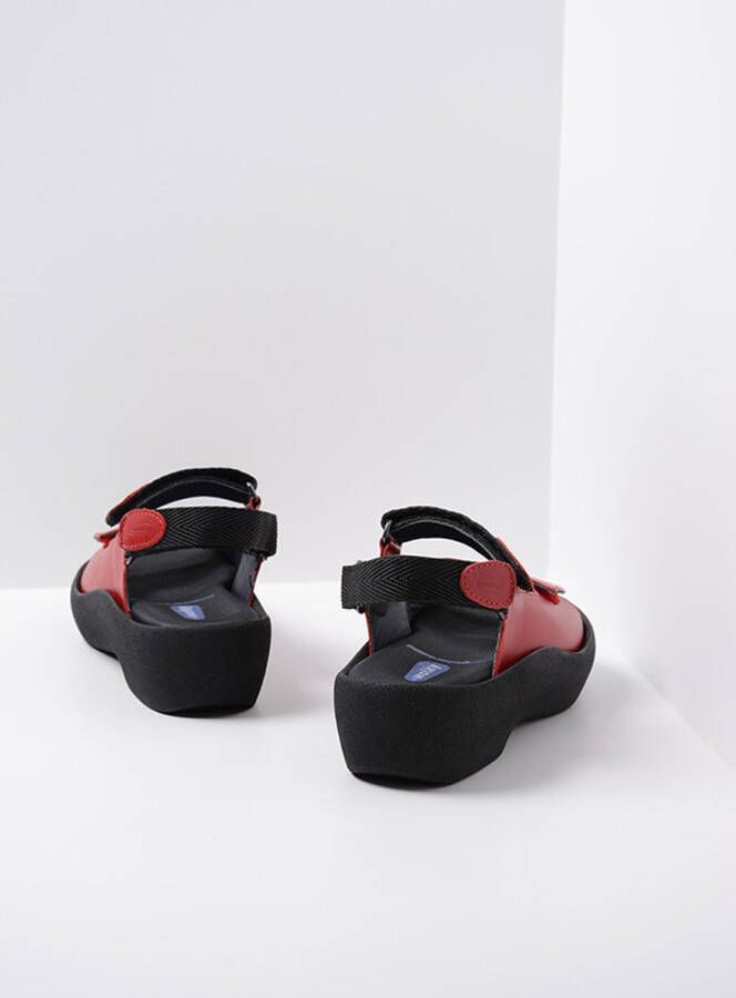 Wolky Sandalen Jewel rood leer