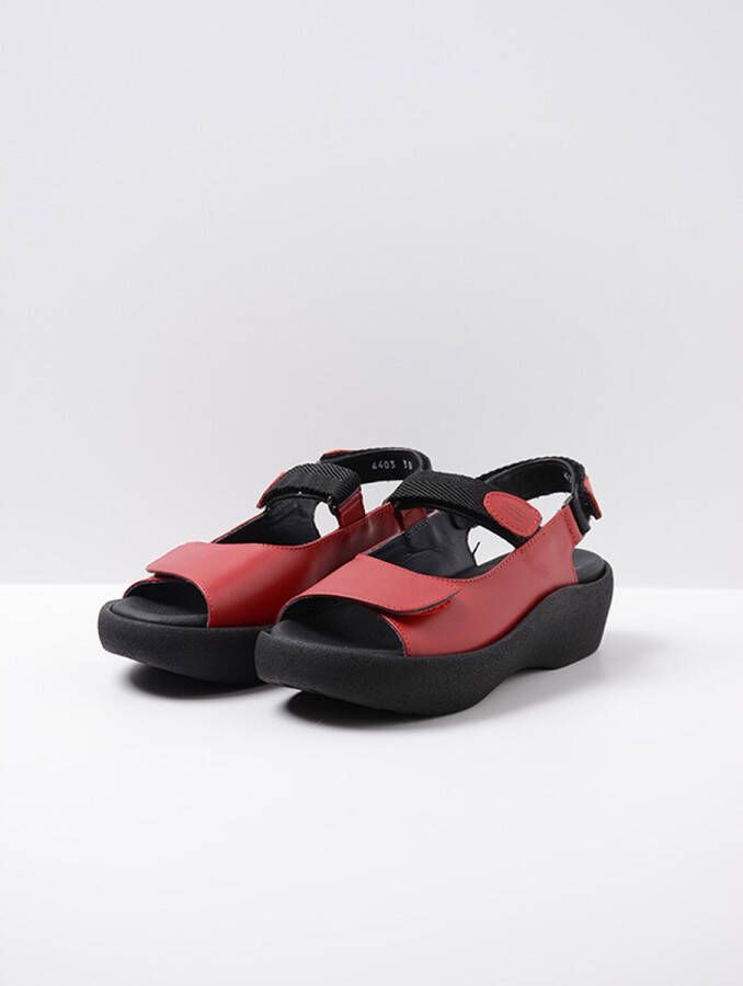 Wolky Sandalen Jewel rood leer