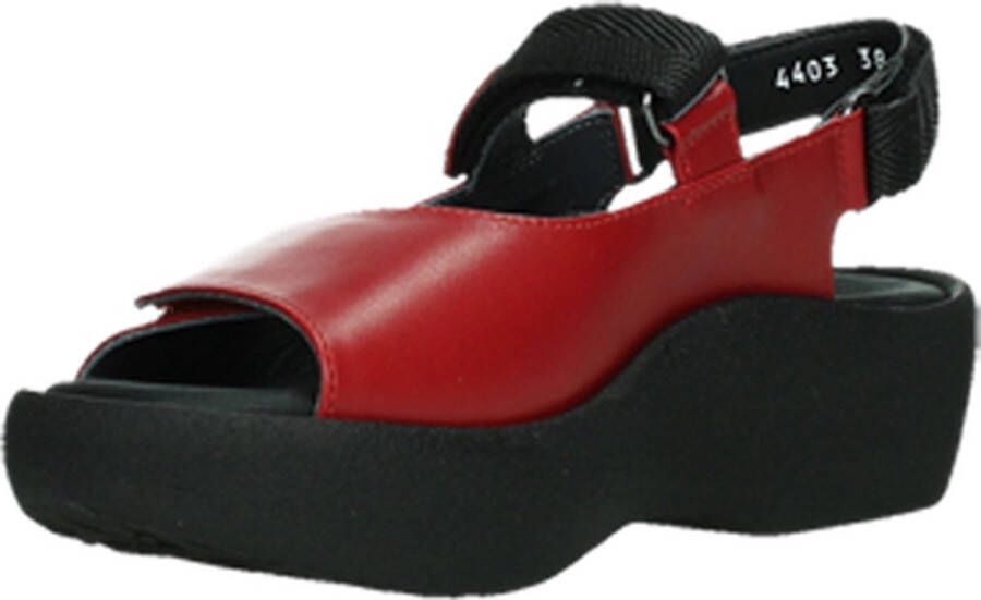 Wolky Sandalen Jewel rood leer