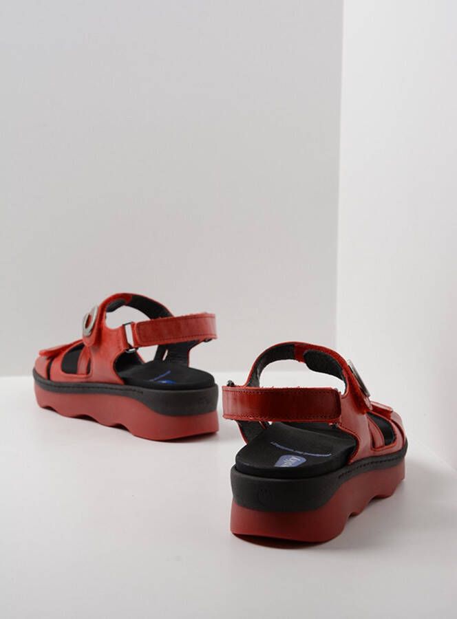 Wolky Sandalen Medusa rood leer