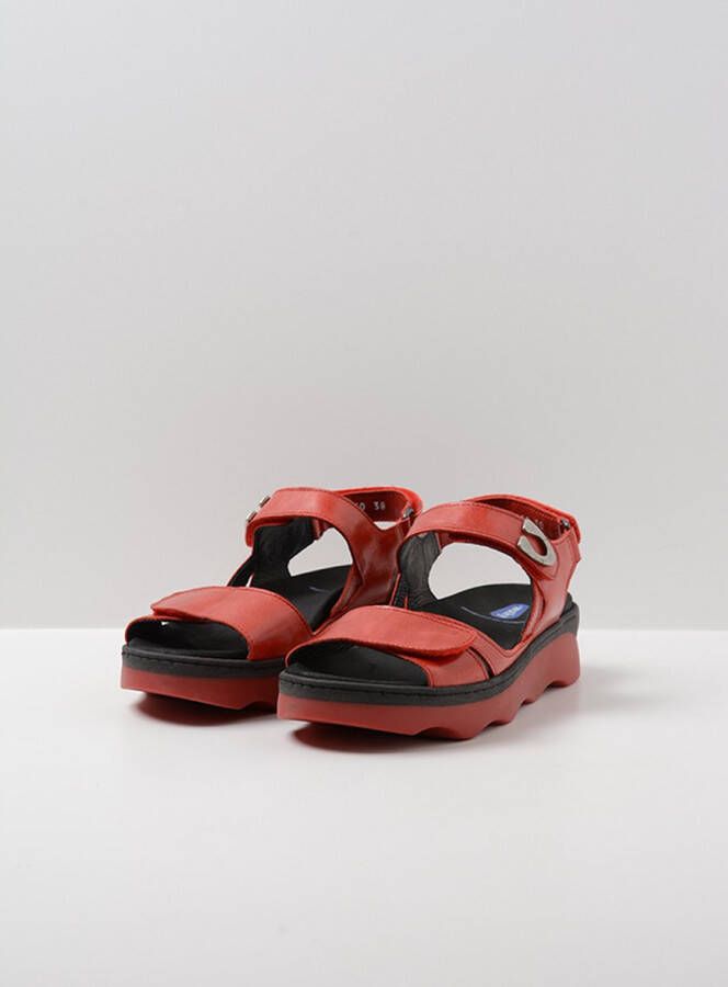 Wolky Sandalen Medusa rood leer