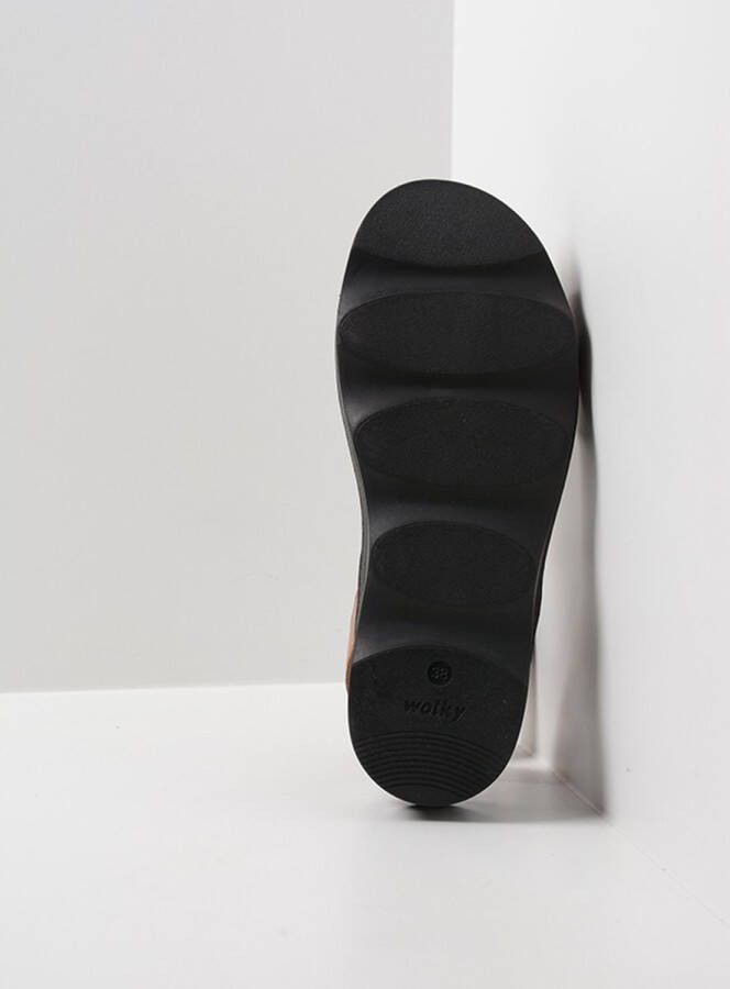 Wolky Sandalen Medusa zwart leer