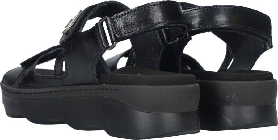 Wolky Sandalen Medusa zwart leer