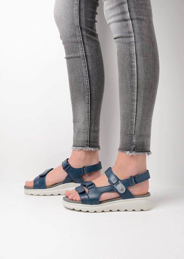 Wolky Sandalen Mile blauw leer