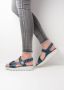 Wolky Dames Sandaal Mile 0152550-800 Jeansblauw - Thumbnail 11