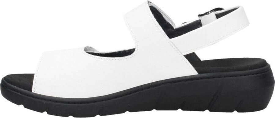 Wolky Sandalen Plat Sandalen Plat Wit