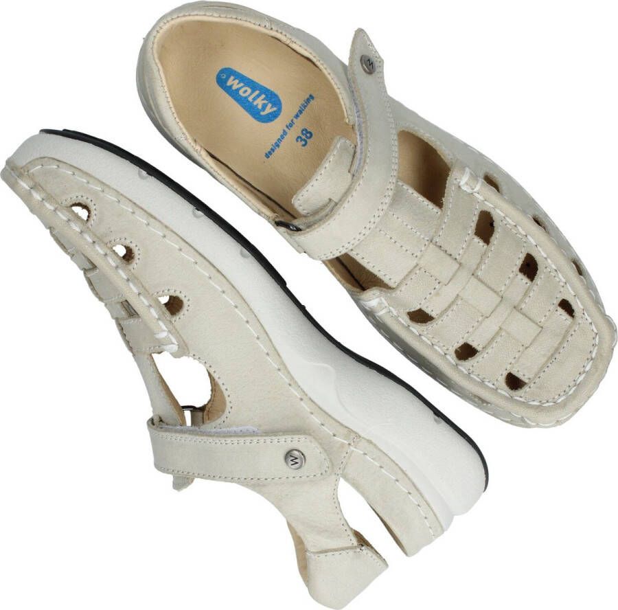 Wolky Rolling Sun Klittenbandschoen Dames Grijs Beige - Foto 12