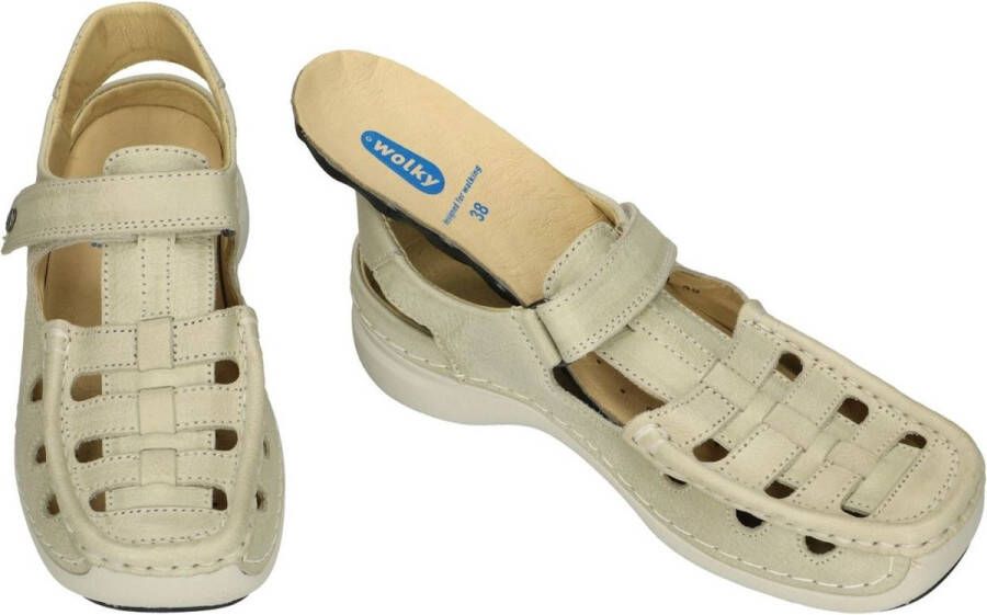 Wolky Sandalen Rolling Sun gebroken wit leer