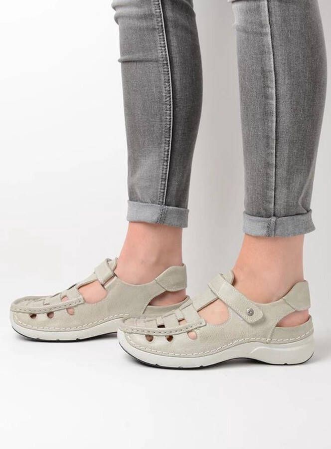 Wolky Sandalen Rolling Sun gebroken wit leer