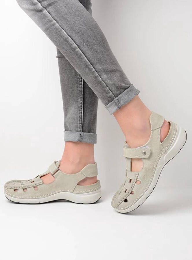Wolky Sandalen Rolling Sun gebroken wit leer