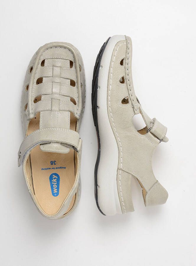 Wolky Sandalen Rolling Sun gebroken wit leer