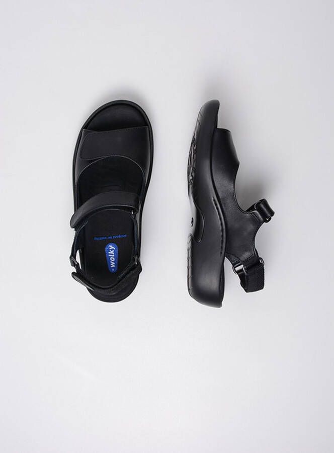 Wolky Sandalen 01300 Salvia 30000 zwart leer - Foto 4