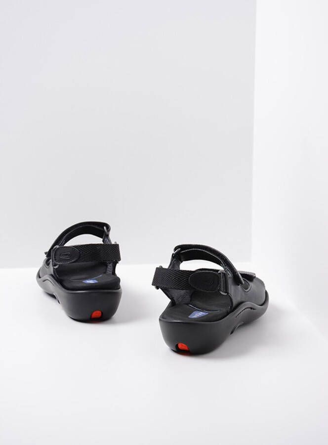 Wolky Sandalen Salvia zwart leer