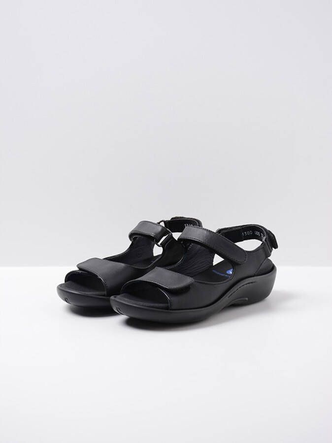 Wolky Sandalen Salvia zwart leer