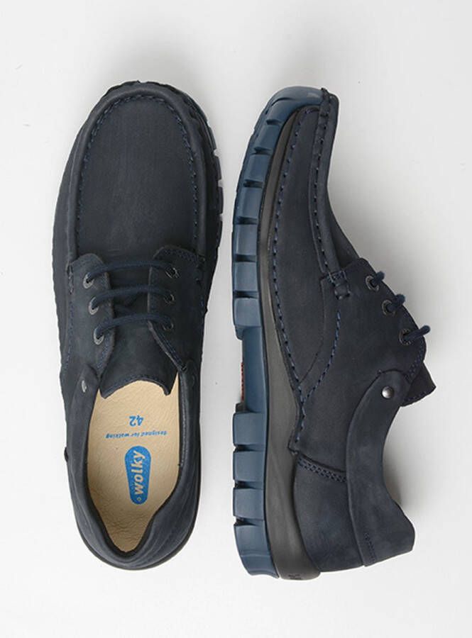 Wolky Shoe > Heren > Comfortschoenen Fly men blauw nubuck