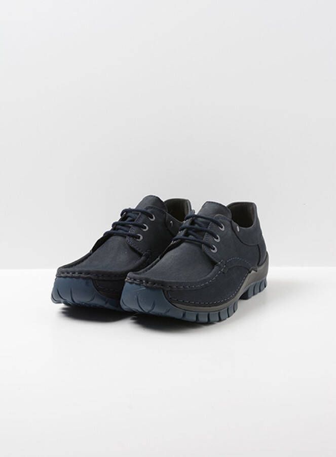 Wolky Shoe > Heren > Comfortschoenen Fly men blauw nubuck