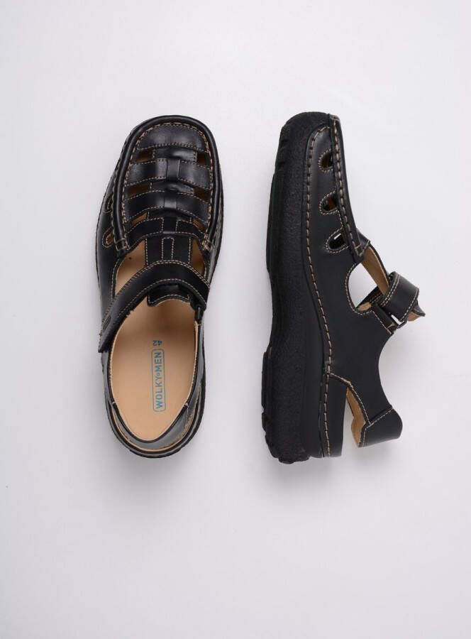 Wolky Shoe > Heren > Comfortschoenen Roll Sandal Men zwart leer