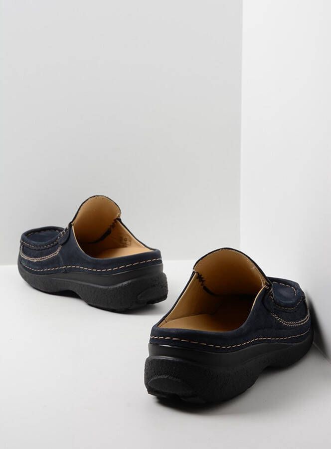 Wolky Shoe > Heren > Comfortschoenen Roll Slide men blauw nubuck