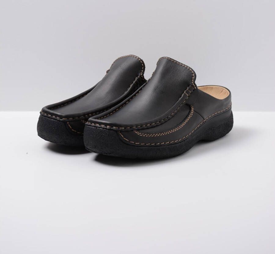 Wolky Shoe > Heren > Comfortschoenen Roll Slide men zwart leer