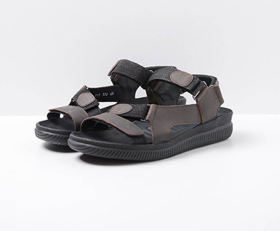 Wolky Shoe > Heren > Sandalen Energy Men bruin gevet leer