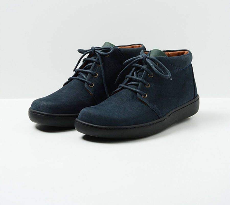 Wolky Shoe > Heren > Veterboots Kansas Men blauw nubuck