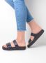 Wolky 0050130 800 Dames Slippers Slides Voorgevormd Voetbed Klittenbandsluiting Blauw - Thumbnail 5