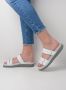 Wolky 0050130 100 Dames Slippers Slides Voorgevormd Voetbed Klittenbandsluiting Wit - Thumbnail 5