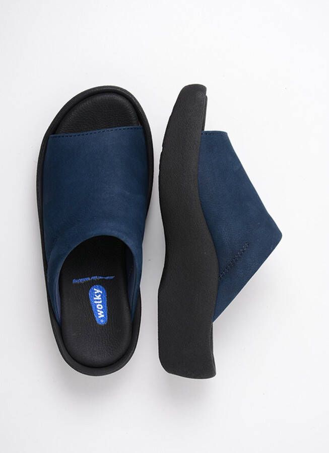 Wolky Slippers Nassau denim nubuck