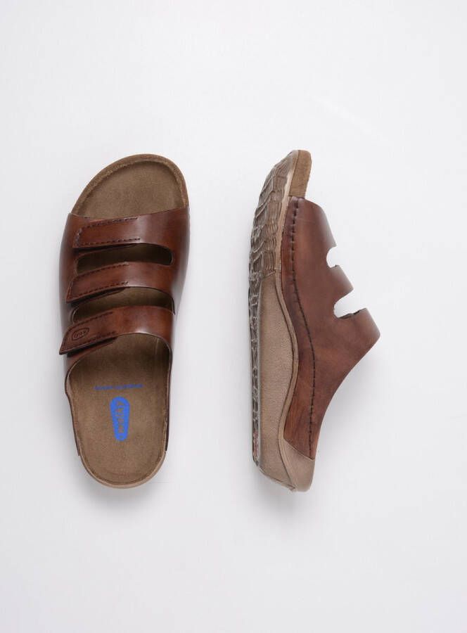 Wolky Slippers Nomad cognac geolied leer